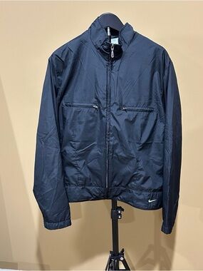 Nike Zippered Lined Black Full Zip Jacket, Large